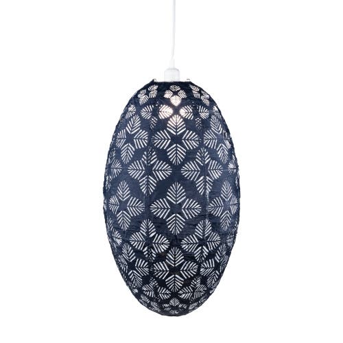 Allsop Home & Garden Soji Stella Nova Geo Palm Pod - Indoor / Outdoor Pendant Lamp in Midnight Blue at Nordstrom