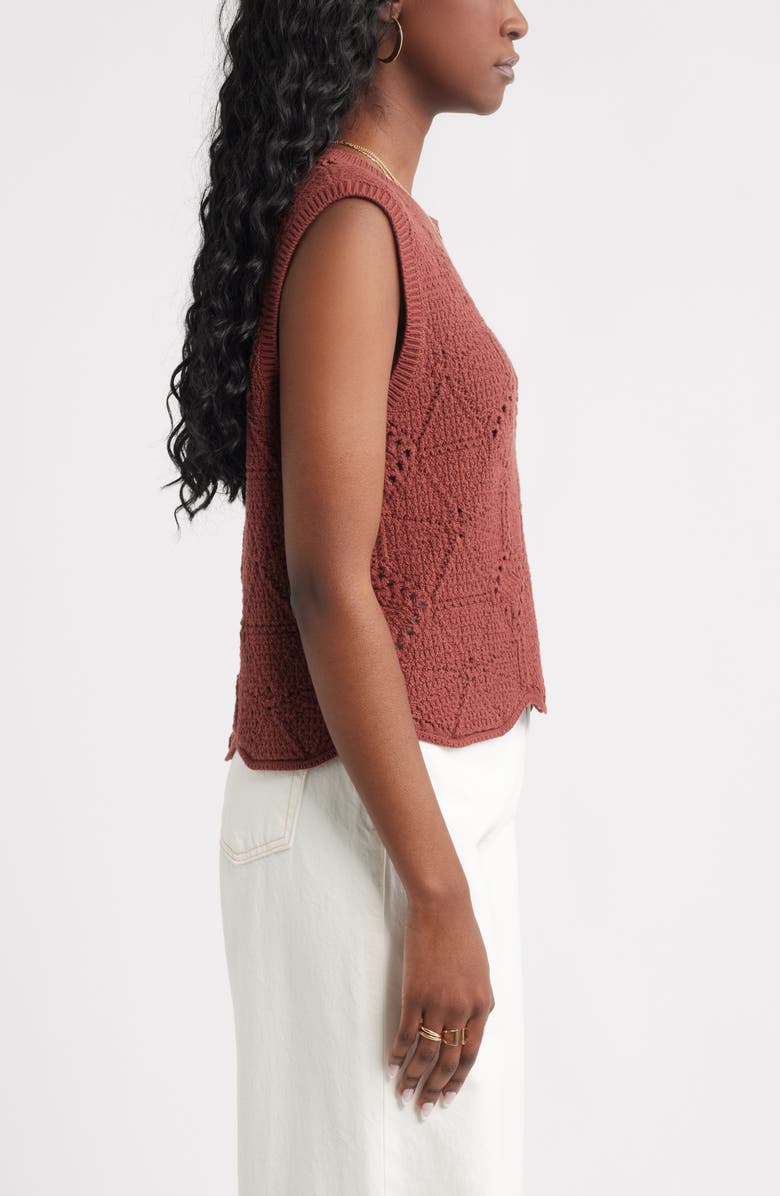 Treasure & Bond Bouclé Pointelle Sweater Vest, Alternate, color, 