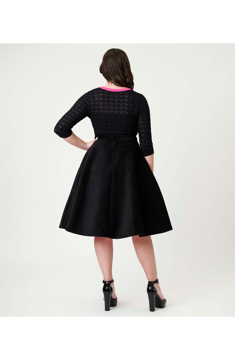 Unique Vintage High Waist Soda Shop Swing Skirt, Alternate, color, Black