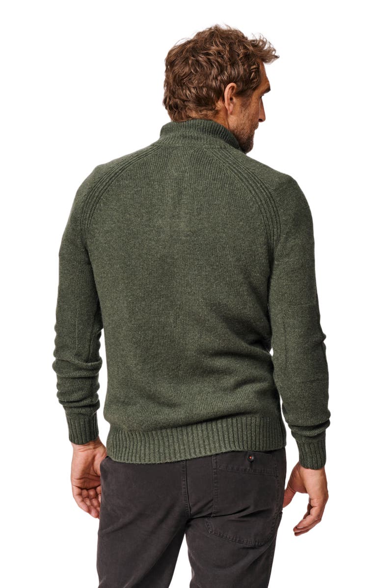 Aubin Pelham Zip Neck Sweater, Alternate, color, Dark Green