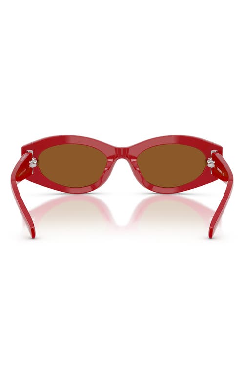 Tory Burch 52mm Oval Sunglasses In Red