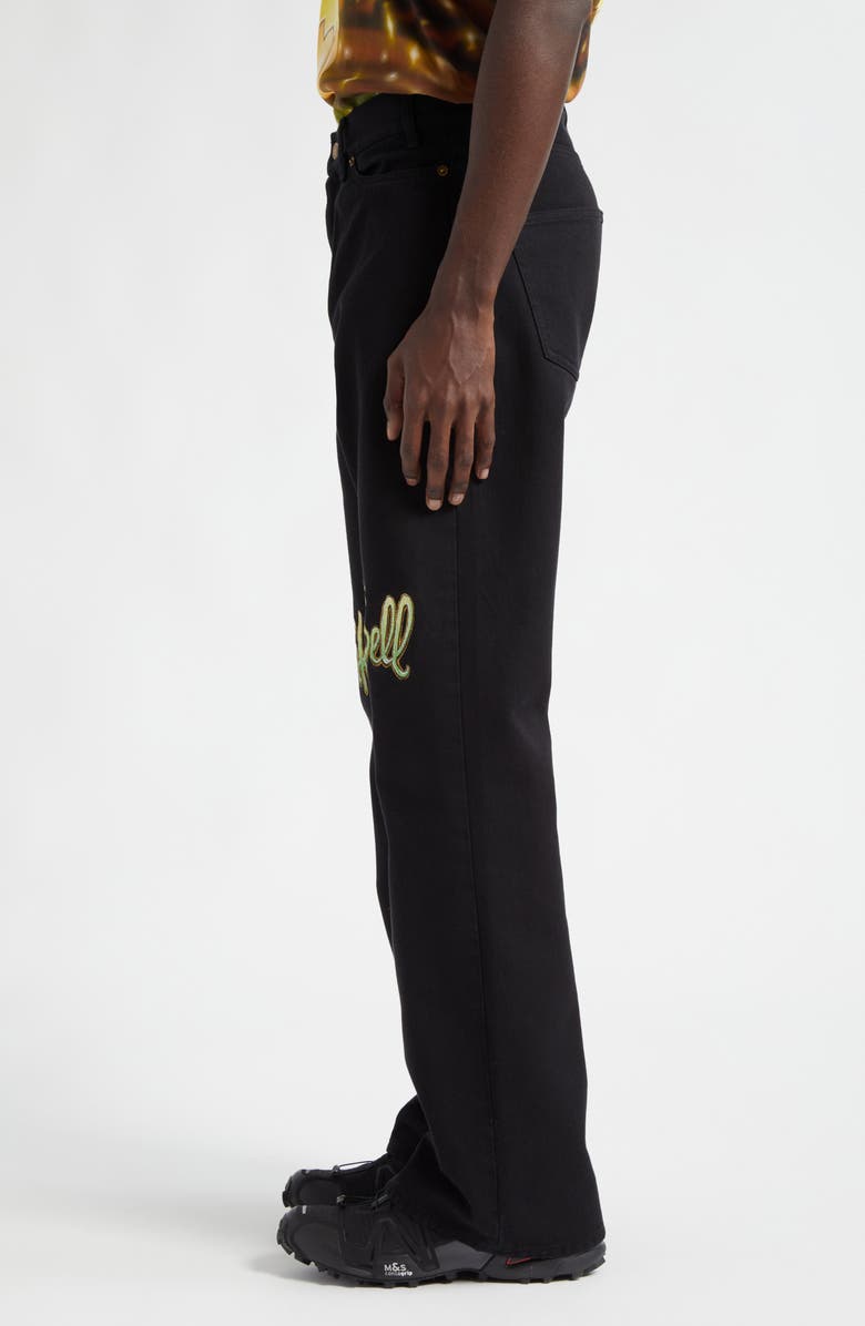 STOCKHOLM SURFBOARD CLUB x Disney Tinker Bell Embroidered Straight Leg Jeans, Alternate, color, Tinker Bell