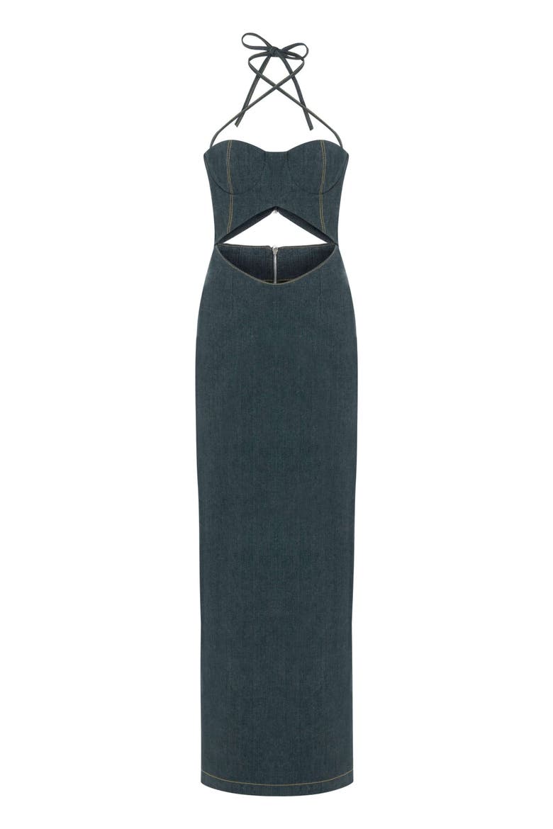 Monte Maxi Denim Dress, Alternate, color, Blue