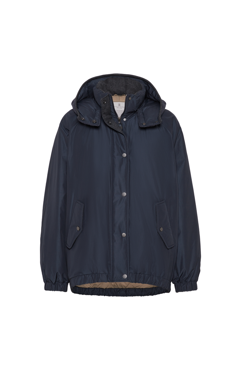 Brunello Cucinelli Water-resistant taffeta down jacket, Main, color, Blue