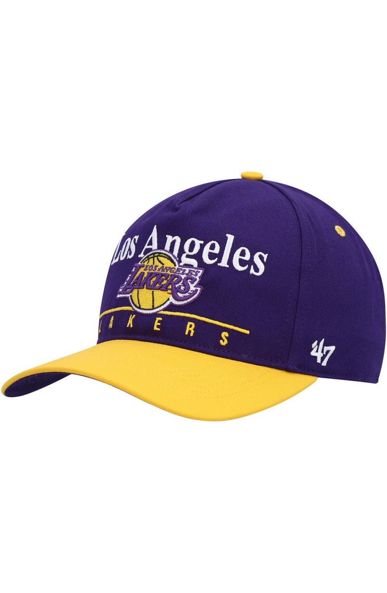 '47 Men's '47 Purple/Gold Los Angeles Lakers Super Hitch Adjustable Hat, Main, color, 