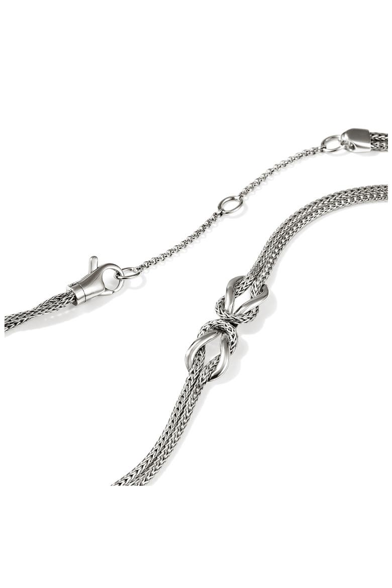 Infinite Love Knot Station Necklace, Alternate, color, SILVER