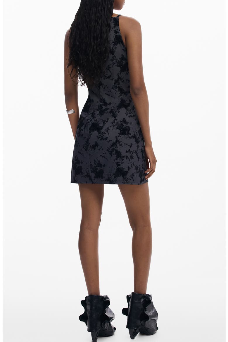 Print Minidress, Alternate, color, DARK GRAY