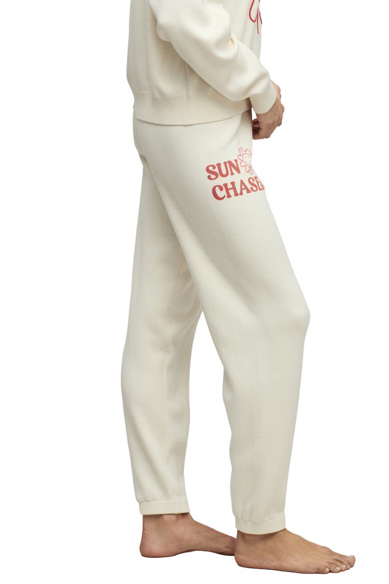 Smiley Sun Stars CozyChic Ultra Lite® Joggers, Alternate, color, CREAM-LIGHT POPPY RED