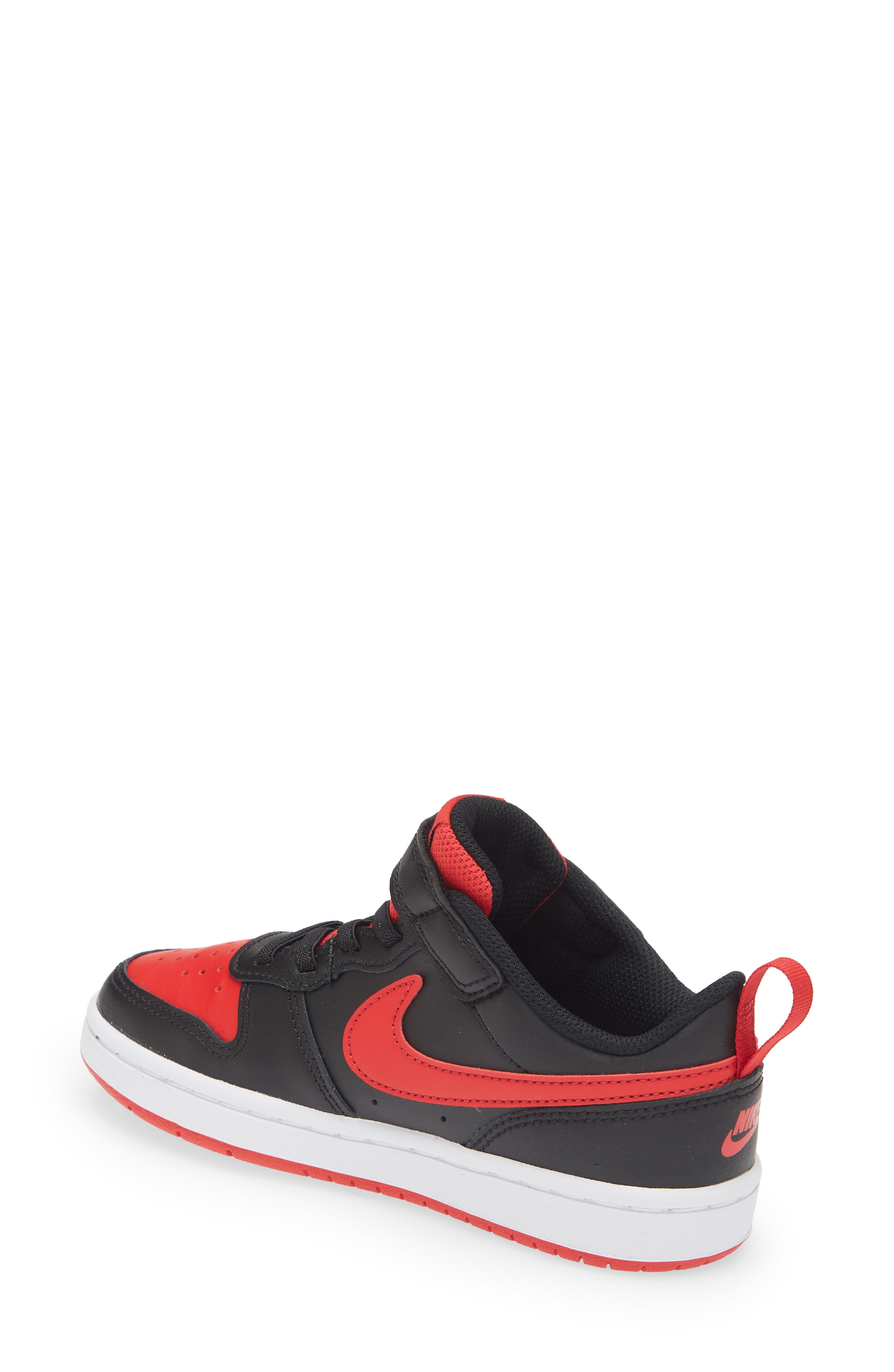 Nike Kids' Court Borough Low Recraft Sneaker, Alternate, color, Black/ University Red