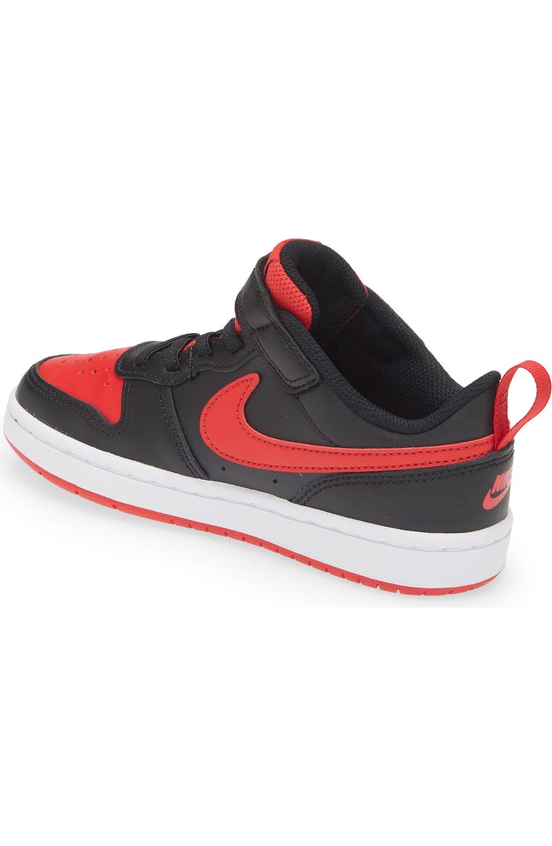 Nike Kids' Court Borough Low Recraft Sneaker, Alternate, color, Black/ University Red