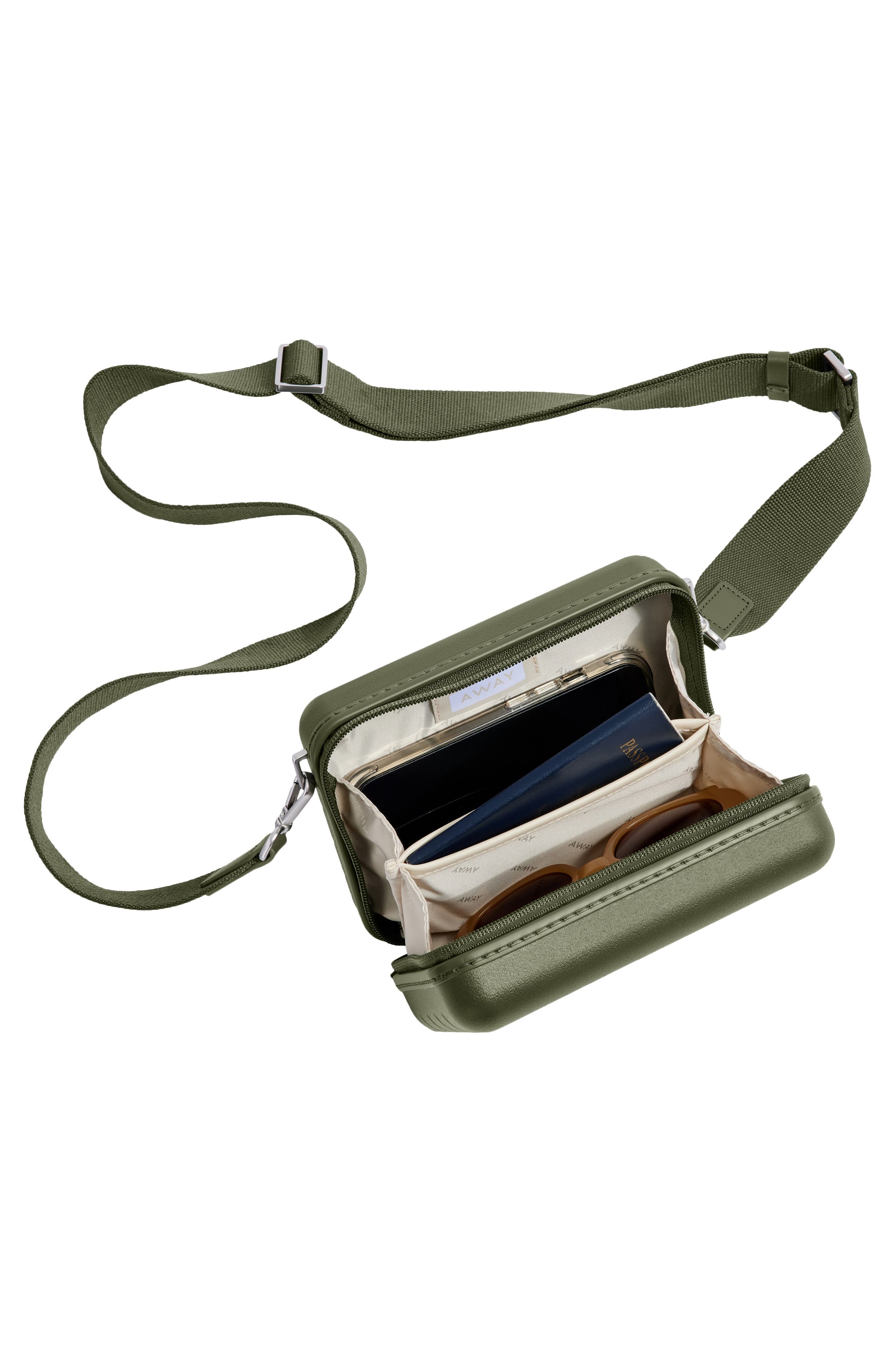 The Mini Crossbody Bag, Alternate, color, OLIVE GREEN