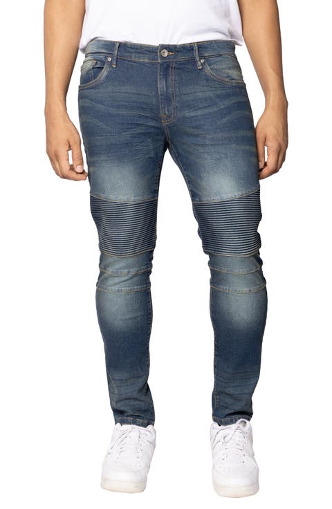 Stretch Moto Skinny Jeans