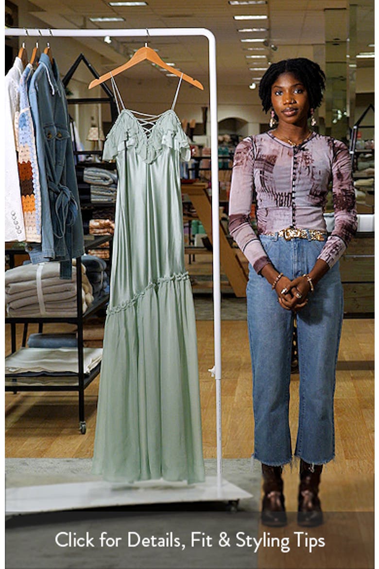 Elaria Ruffle Silk Gown video