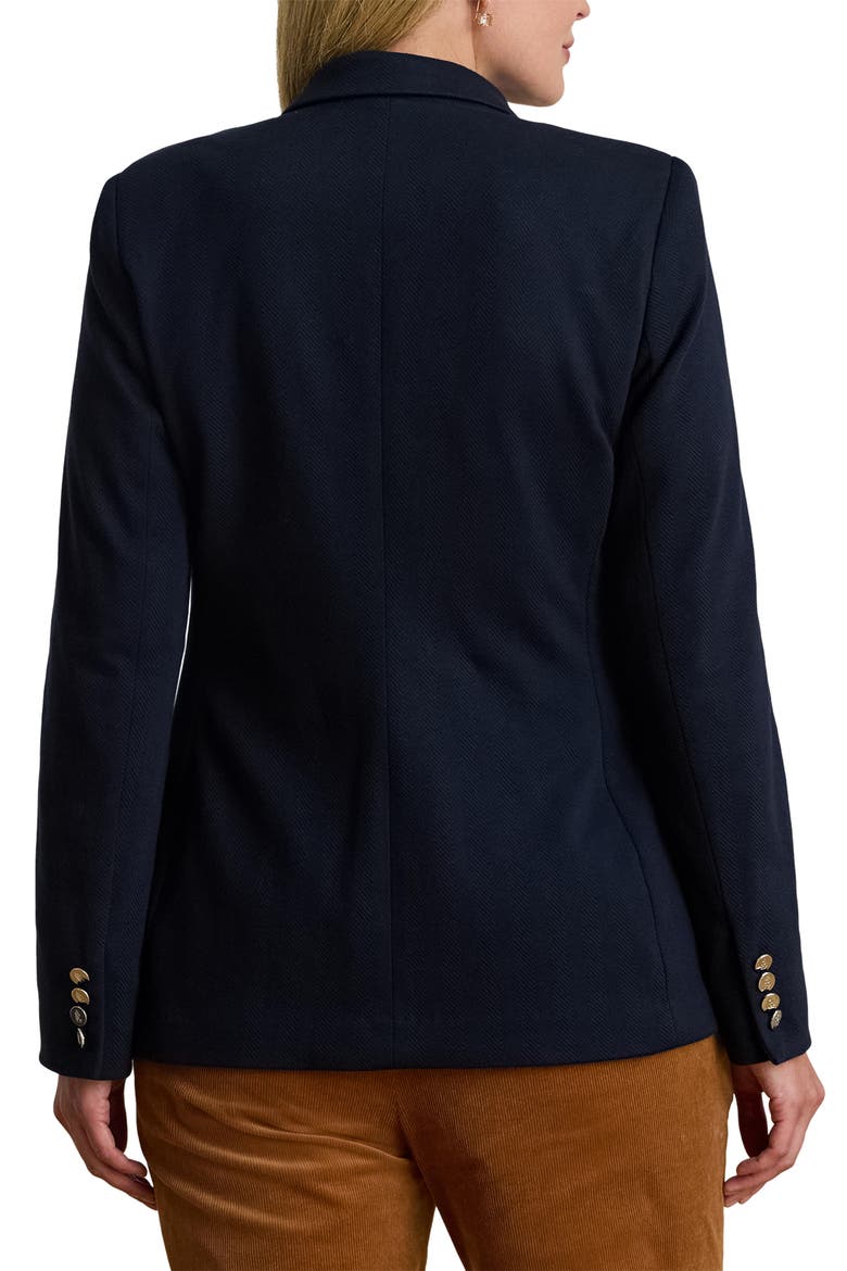 Herringbone Jacquard Buckle Blazer, Alternate, color, LAUREN NAVY