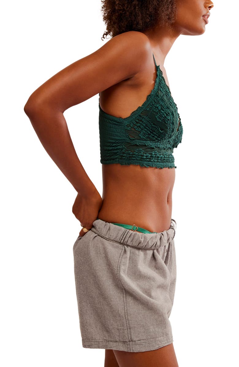 Free People Intimately FP Amina Longline Bralette, Alternate, color, Pine