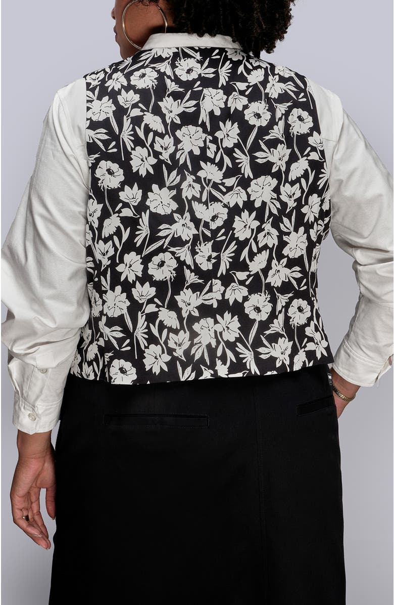 WILDFANG The Empower Vest, Alternate, color, Monochrome Floral Black