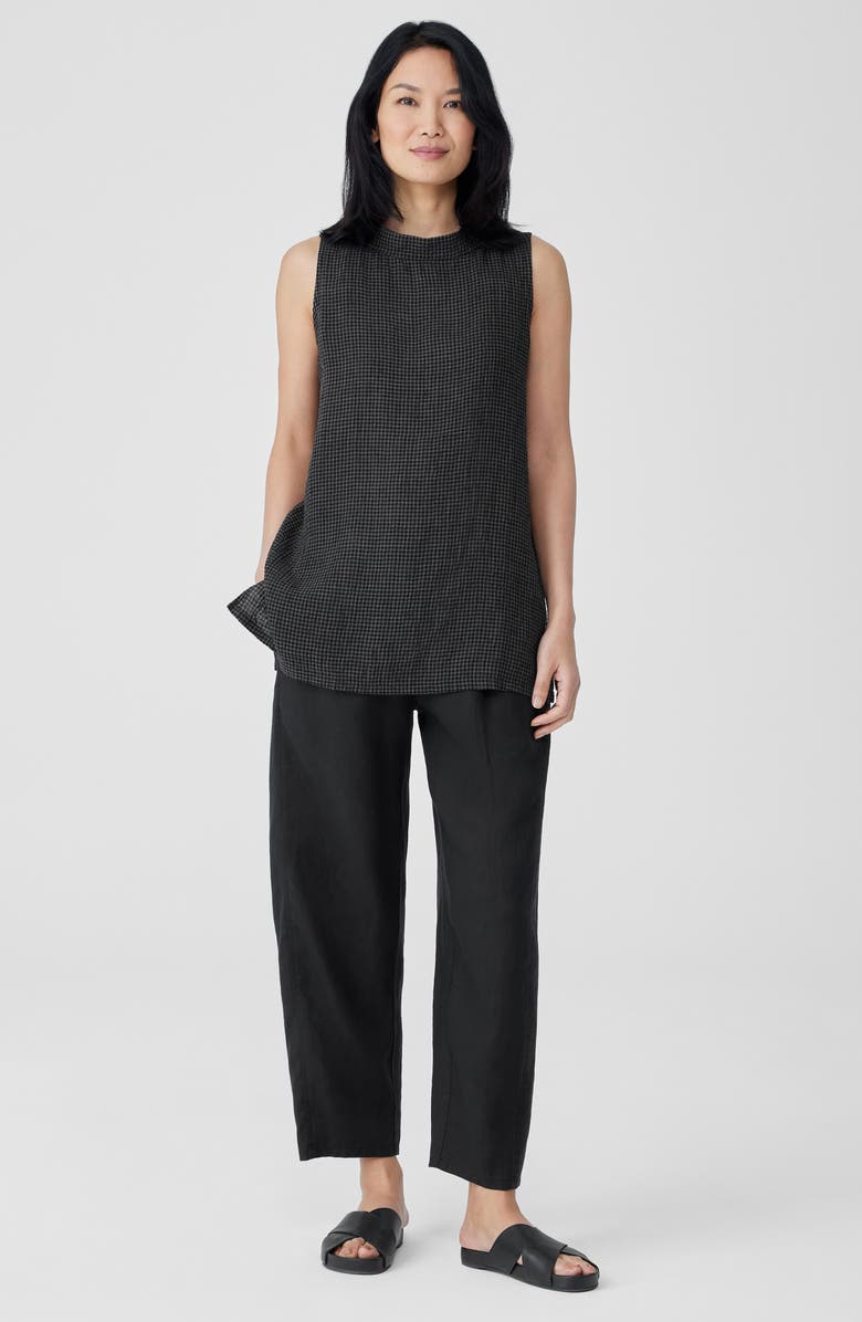 Eileen Fisher Sleeveless Mock Neck Organic Linen Tunic Top, Alternate, color, 