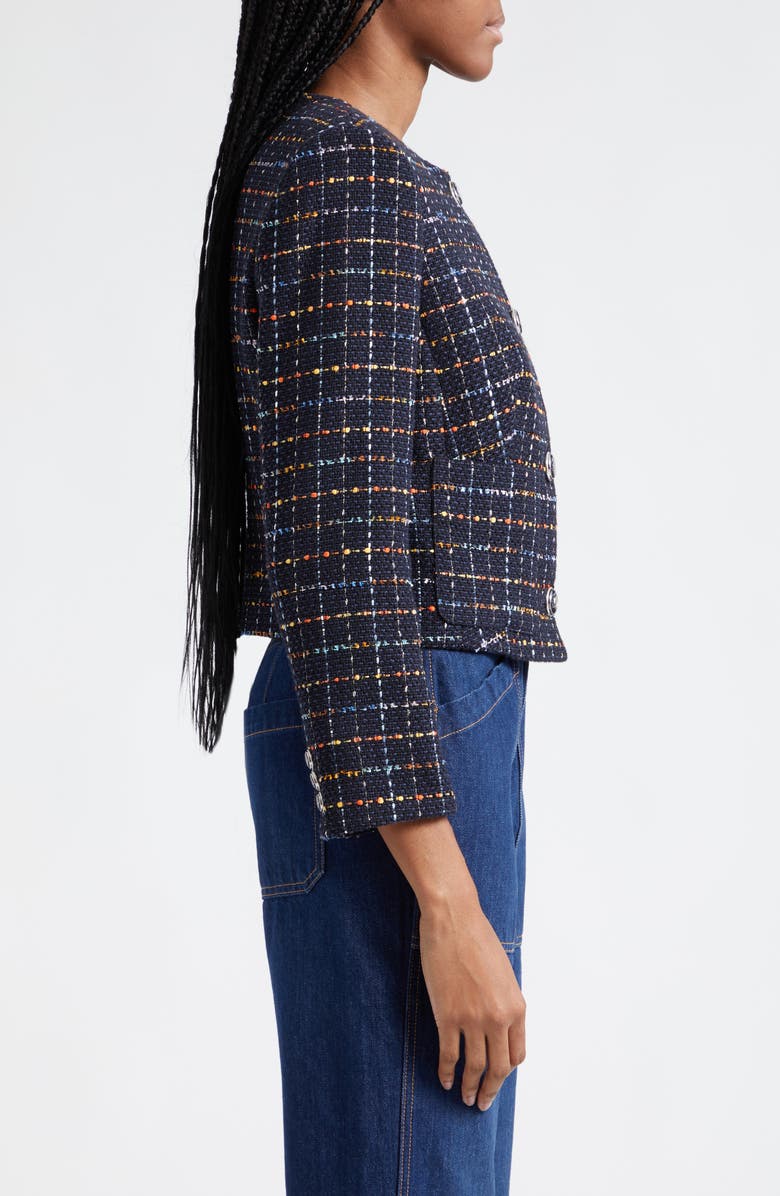 Veronica Beard Nathan Cotton Blend Tweed Jacket, Alternate, color,