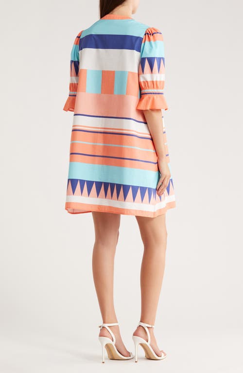 Area Stars Cotton Print Minidress In Multi