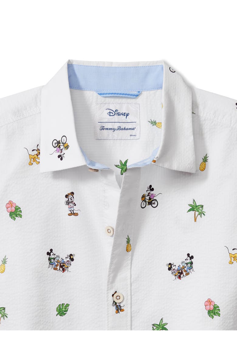 Tommy Bahama Nova Wave Beach Cruiser Short Sleeve Stretch Cotton Button-Up Shirt, Alternate, color, White