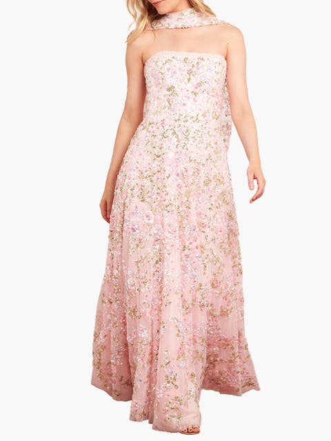 Dream Garland Strapless Gown