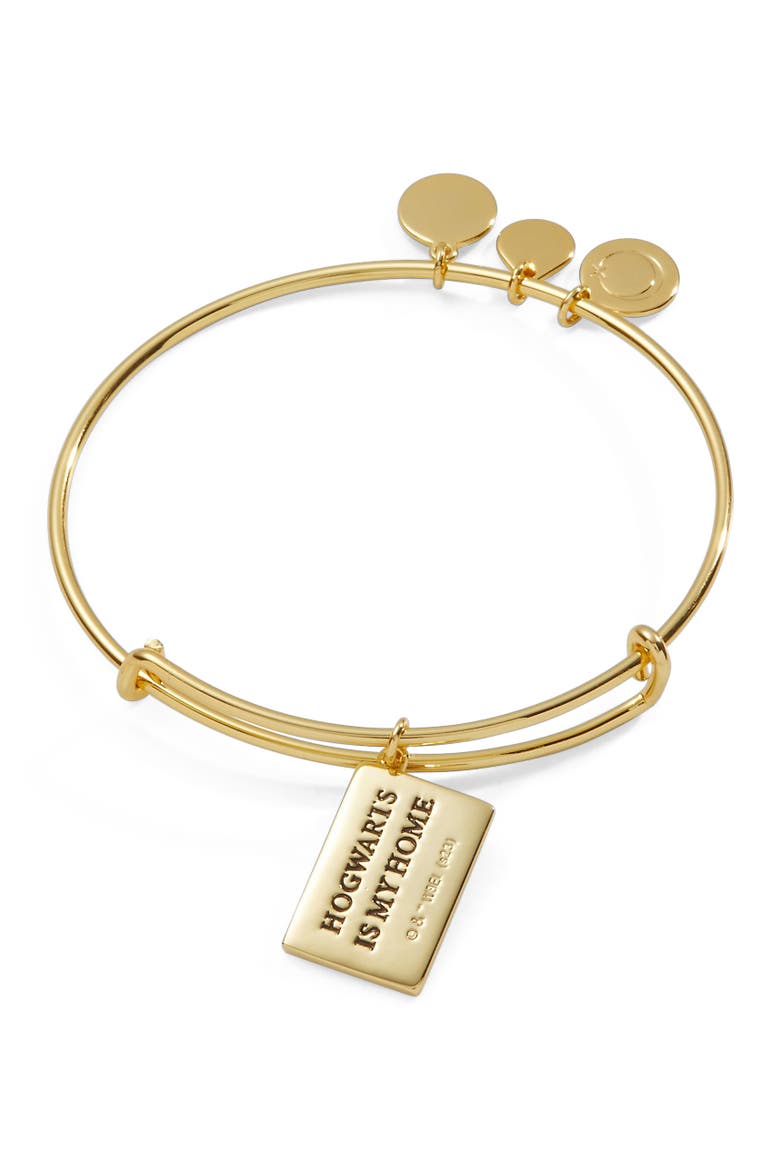 Harry Potter™ Acceptance Letter Charm Bangle Bracelet, Alternate, color, Gold