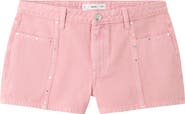 MANGO TEEN Low Rise Stud Denim Shorts