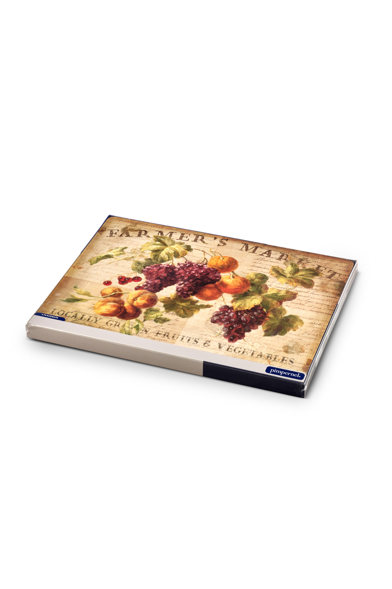 Abundant Fall Set of 4 Cork Back Placemats, Alternate, color, Multi