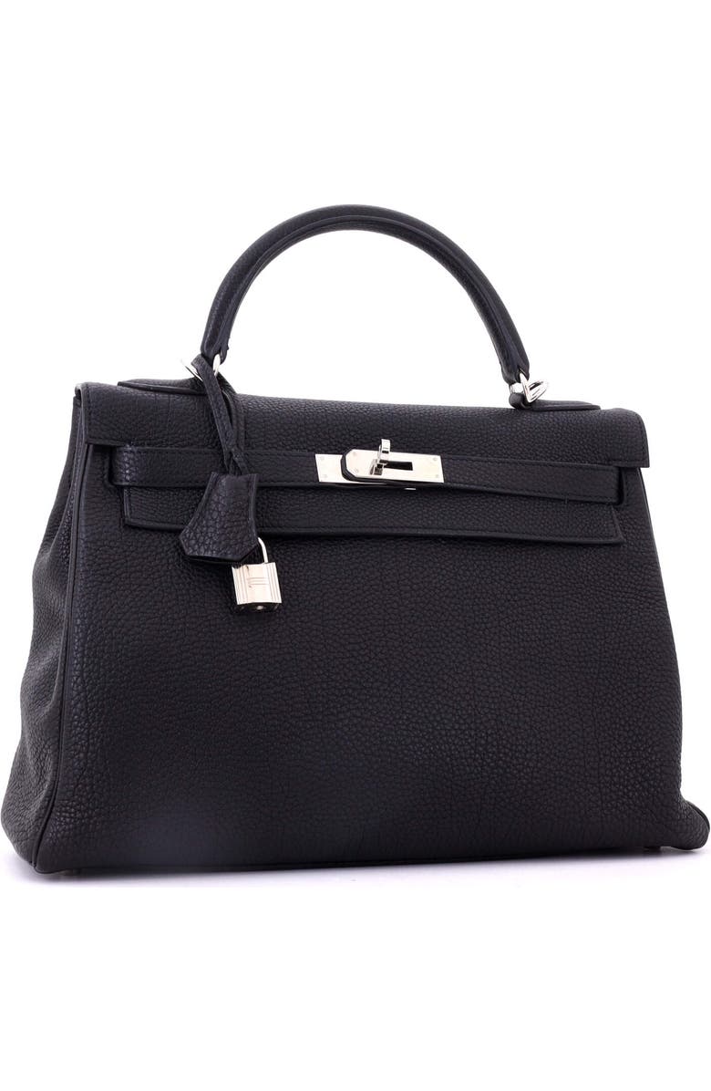 Pre-Owned Hermes Kelly Handbag Black Togo with Palladium Hardware 32, Alternate, color, Noir