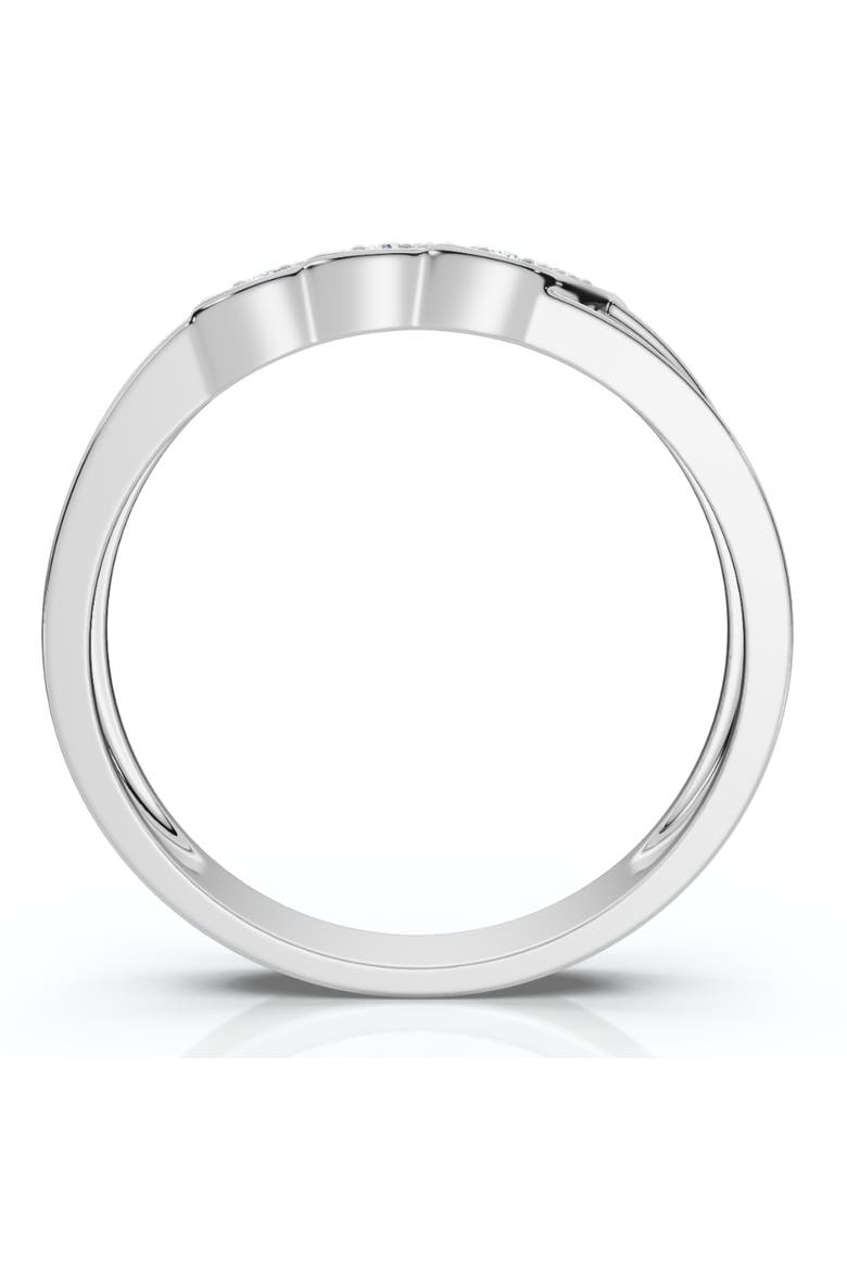 Men's Diamond Ring 14k Gold Wedding Ring 9-Stone Lab Grown, Alternate, color, 14k White Gold
