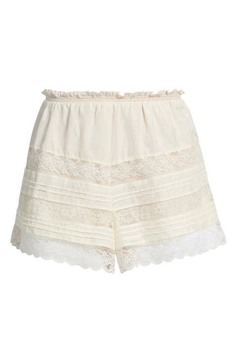 Emanuela Silk & Lace Shorts