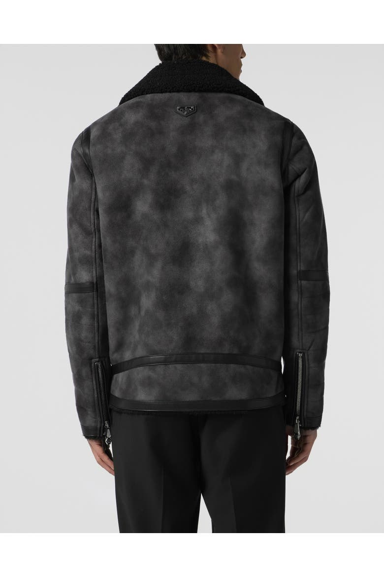 Eco Shearling Jacket Men, Alternate, color, black