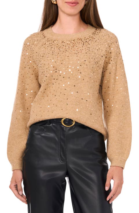 Sequin Crewneck Sweater
