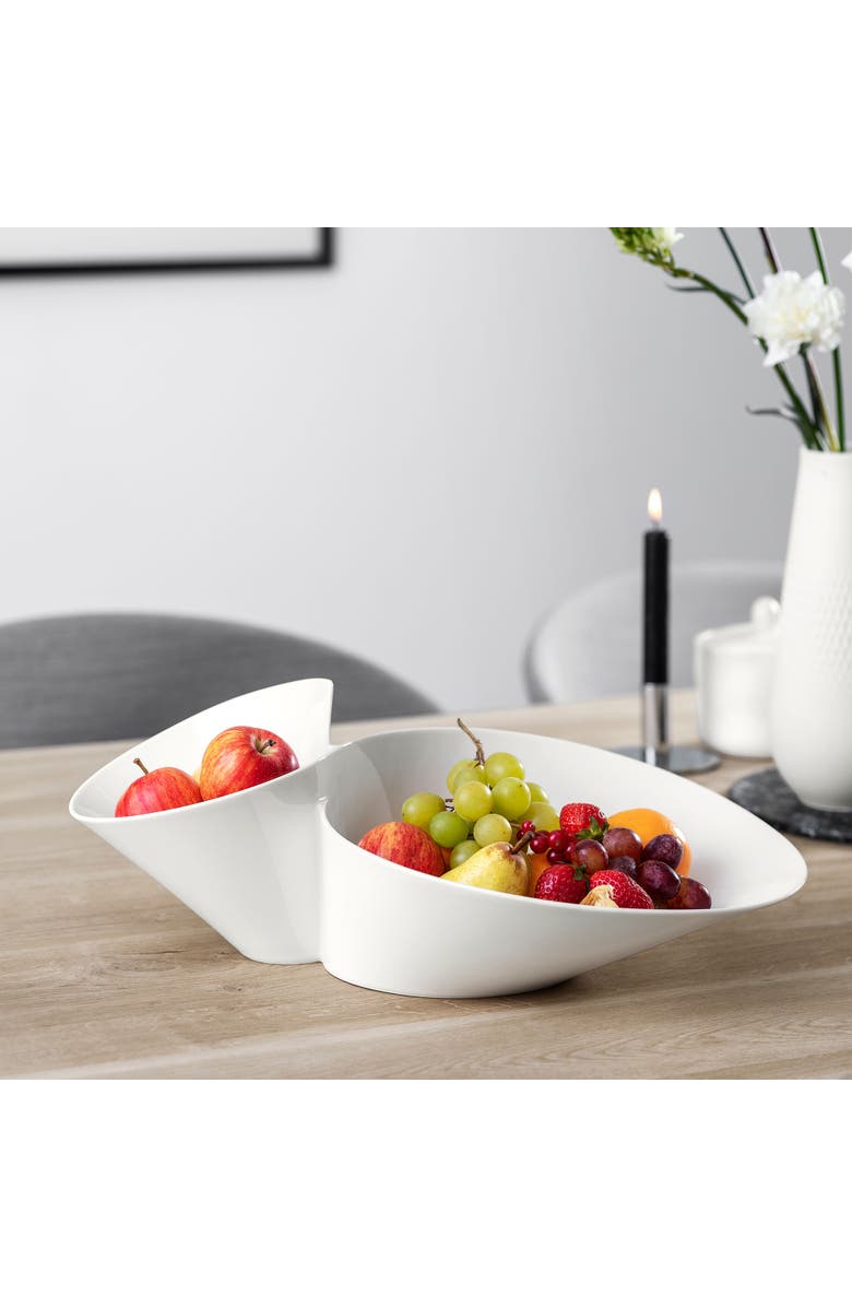 Villeroy & Boch NewWave Chip & Dip (Eye-Catcher) Bowl, Alternate, color, White