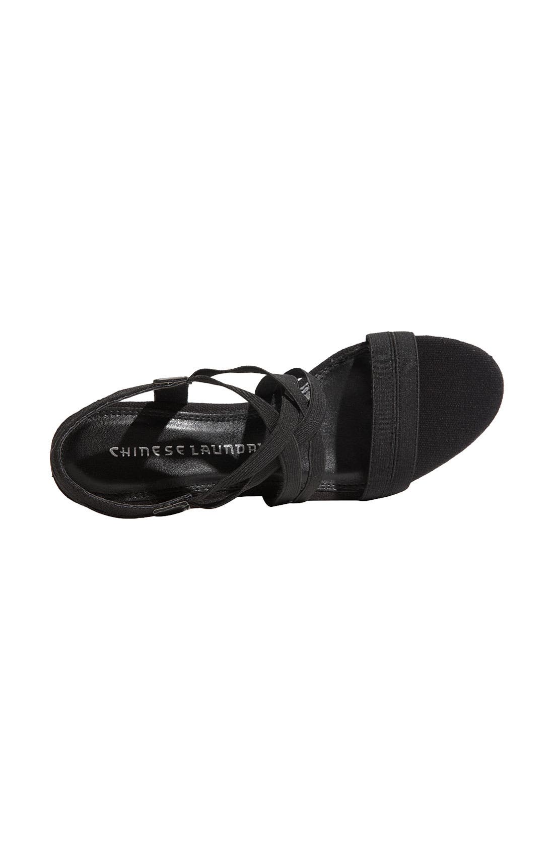 'De Lux' Sandal, Alternate, color, BLACK