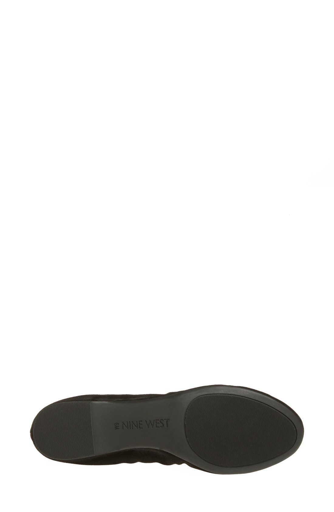 'Mistyray' Ballet Flat, Alternate, color, BLACK SUEDE