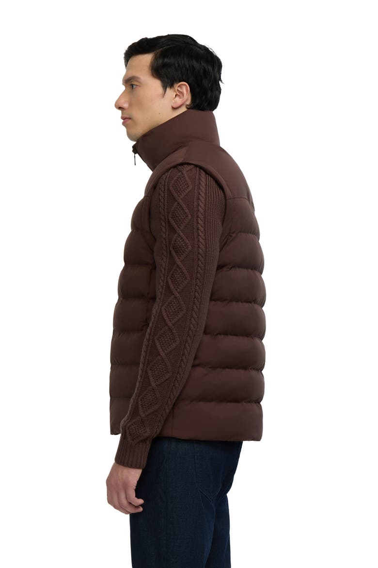 Marcus Lightweight Hybrid Down & Knit Jacket, Alternate, color, Truffle