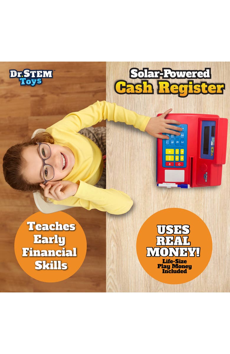 Dr. STEM Toys Solar Powered Cash Red Register 68 Piece Set, Alternate, color, Multicolored