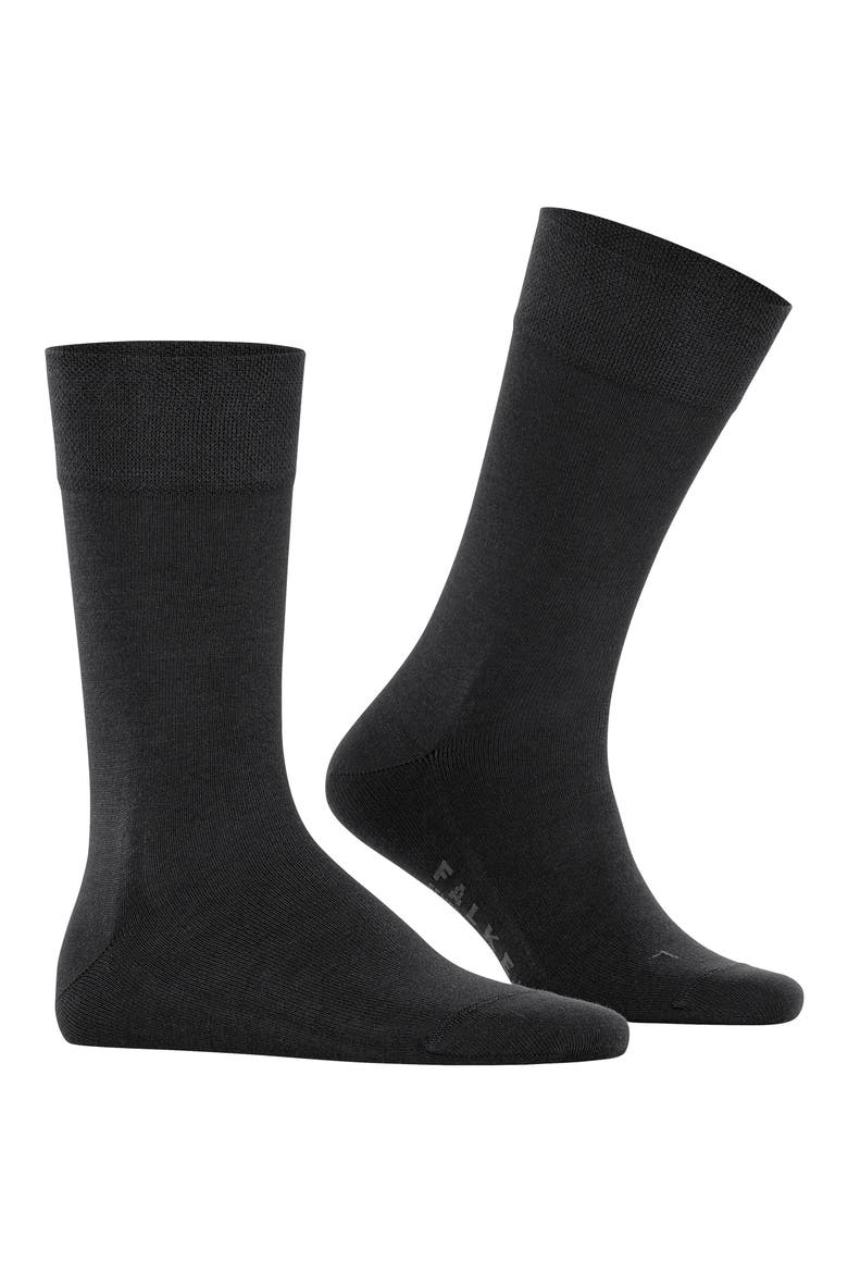 Sensitive New York Crew Socks, Main, color, BLACK