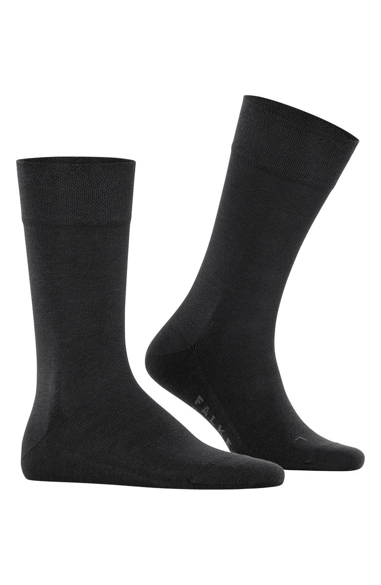 Falke Sensitive New York Crew Socks, Main, color, Black