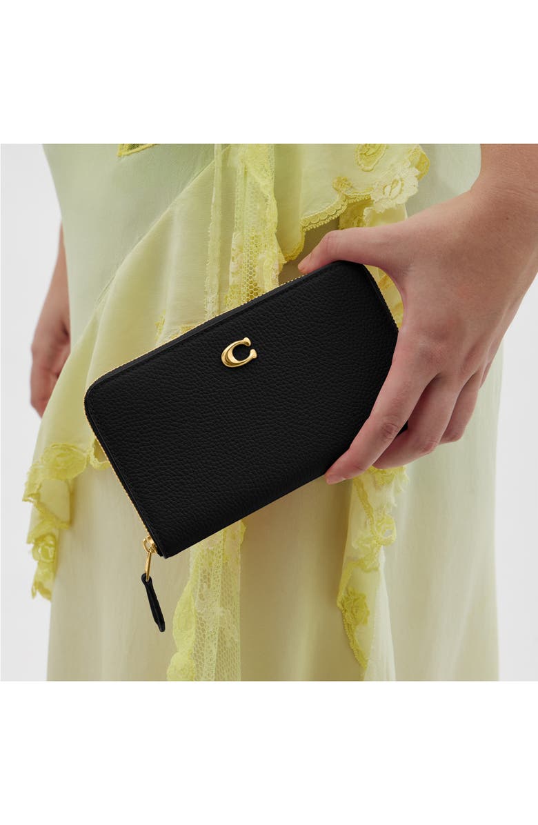 COACH Essential Polished Pebble Leather Bifold Wallet, Alternate, color, 