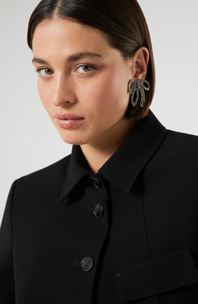 Marina Rinaldi Pocket Detail Cady Jacket, Alternate, color, Black