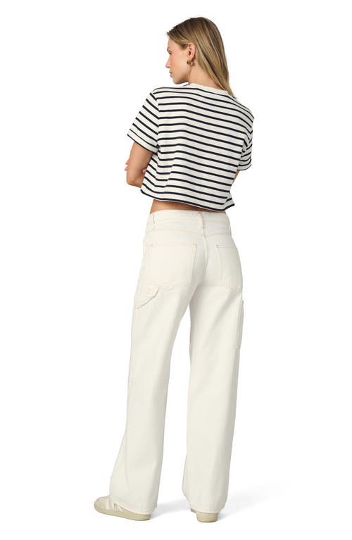 Joe's The Boxy Crop T-shirt In Milk/navy Stripe