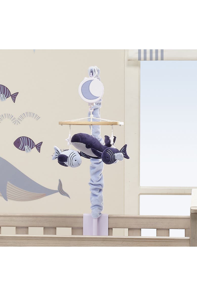 Bubbles & Squirt Whale/Fish Musical Baby Crib Mobile Soother Toy, Alternate, color, Blue