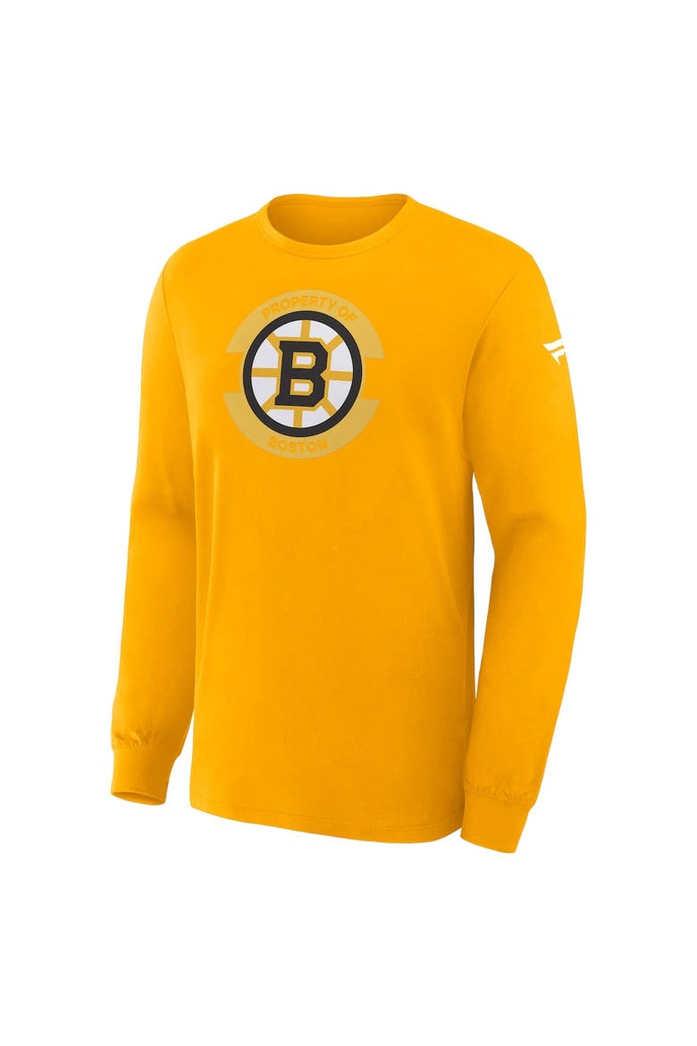 Men's Fanatics Gold Boston Bruins Authentic Pro Property Of Practice Long Sleeve T-Shirt, Alternate, color, Gold