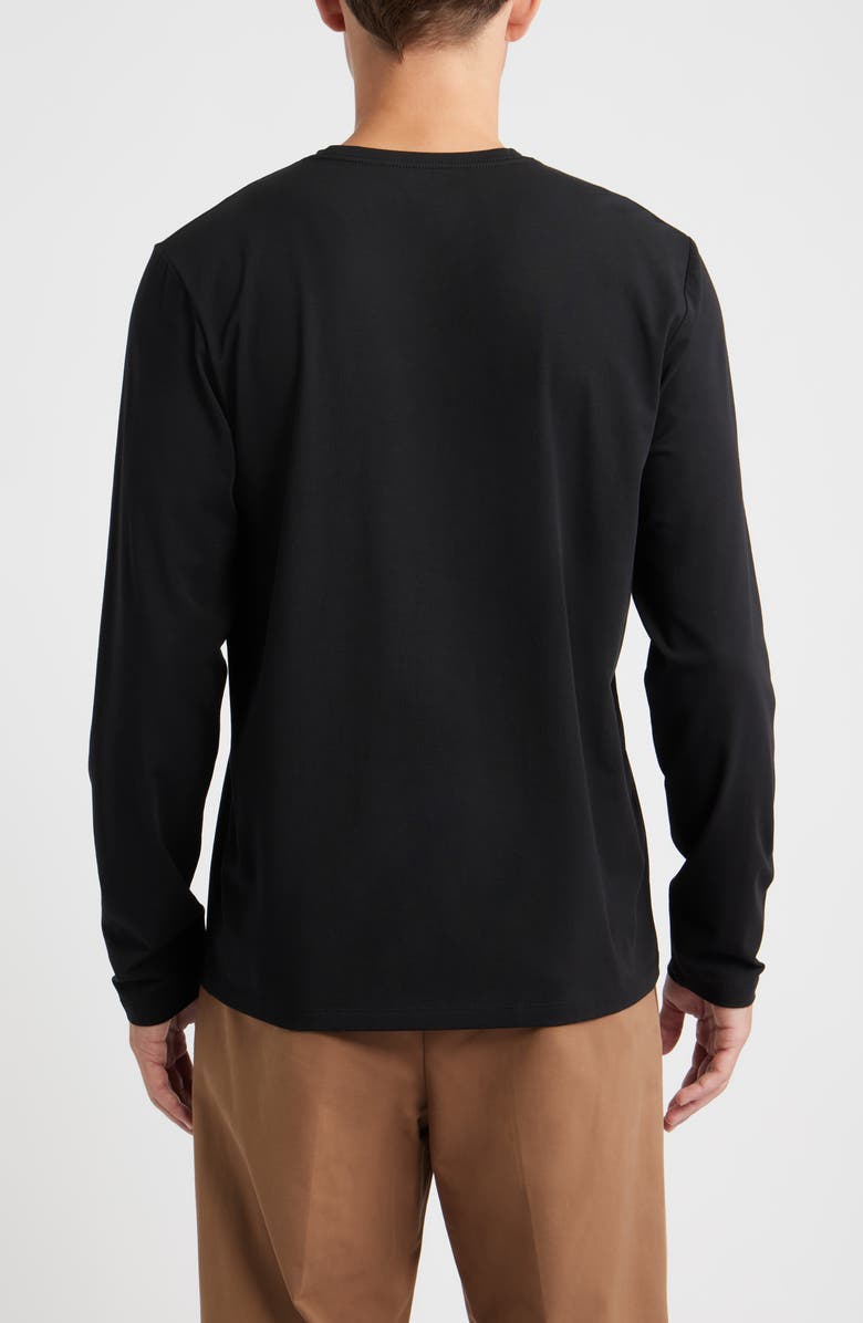 Open Edit Long Sleeve Cotton T-Shirt, Alternate, color, Black