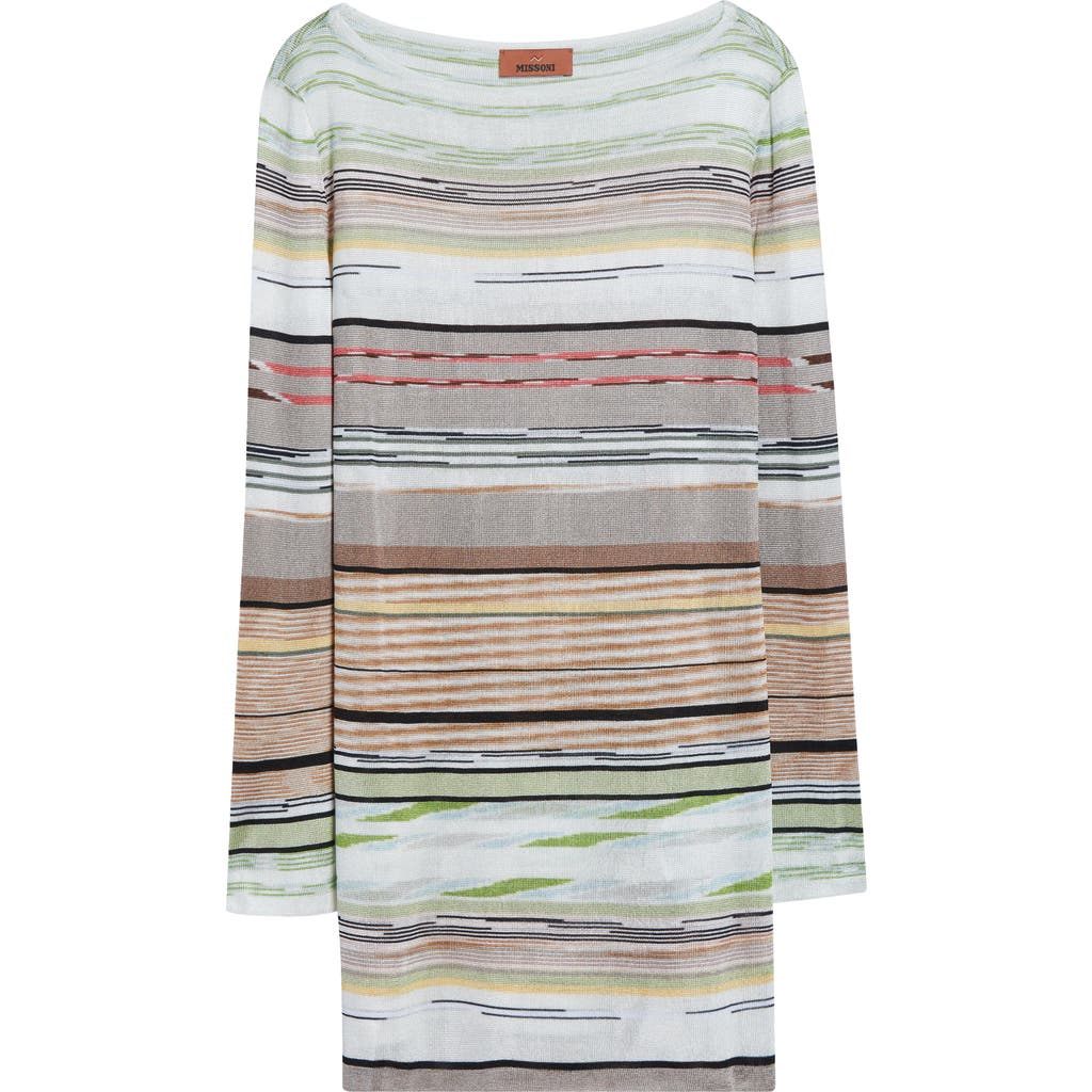 Missoni Flame Space Dye Stripe Minidress In Multi