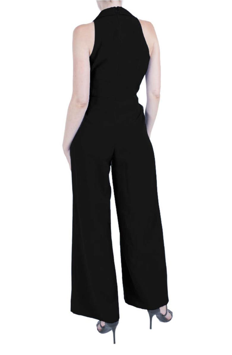 Julia Jordan Lapel Sleeveless Wide Leg Jumpsuit, Alternate, color, 