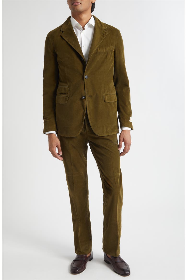 Cotton Corduroy Suit, Main, color, MILITARY