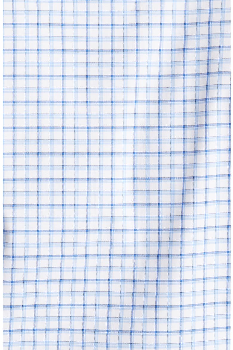 Trim Fit Plaid Dress Shirt, Alternate, color, NAVY